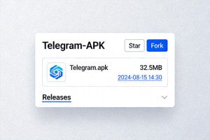 GitHub开源项目发布Telegram APK文件的仓库页面截图