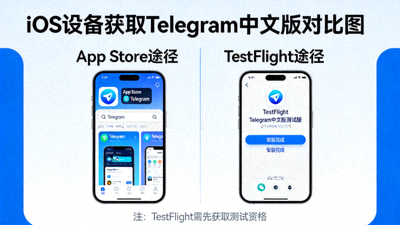 iOS设备通过App Store与TestFlight双途径获取Telegram中文版对比图