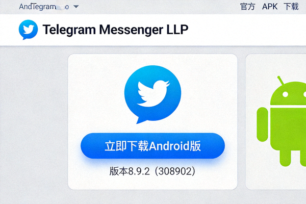 Telegram官方网站安卓APK下载页面截图，展示下载按钮与版本信息