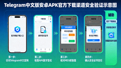 Telegram中文版安卓APK官方下载渠道安全验证示意图
