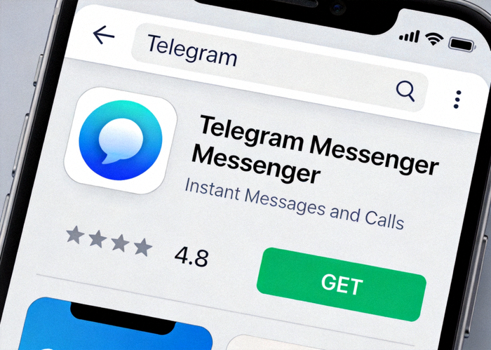 在海外App Store中搜索Telegram官方应用的结果页面截图